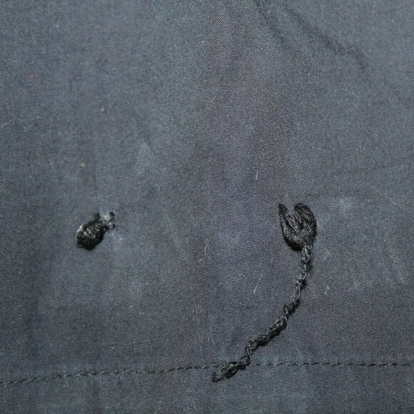 Lands End womens trench coat size L navy belted long vented back wool lined long - Picture 11 of 11